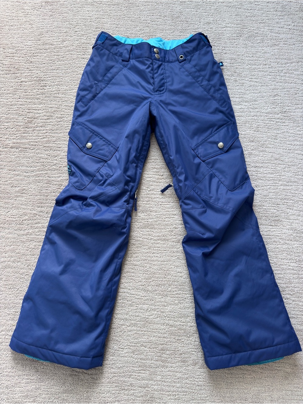 Burton Girls Elite Cargo DRYRIDE Snowboard Ski Pants Blue Youth M 10/12 Winter